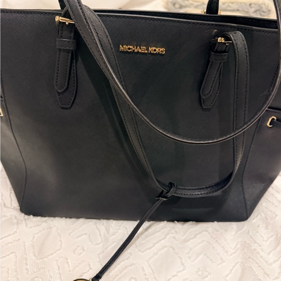 Michael Kors Black Tote with Gold Accents - Picture 2 of 9